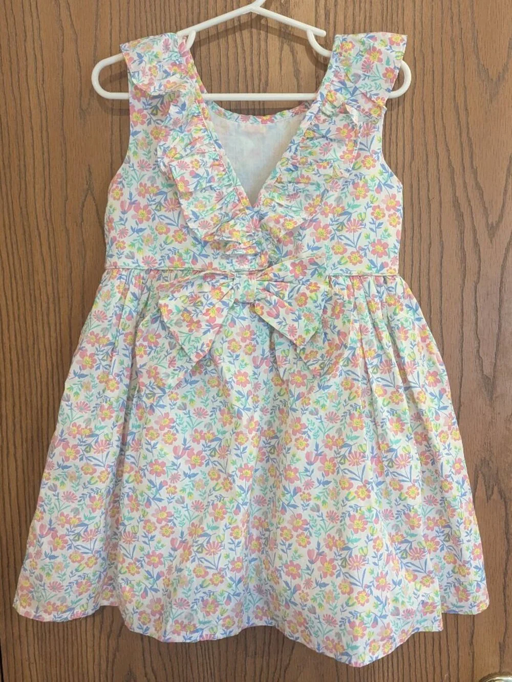 Tommy Bahama Girls Ruffled Floral Sleeveless Cotton‎ Sundress-4T